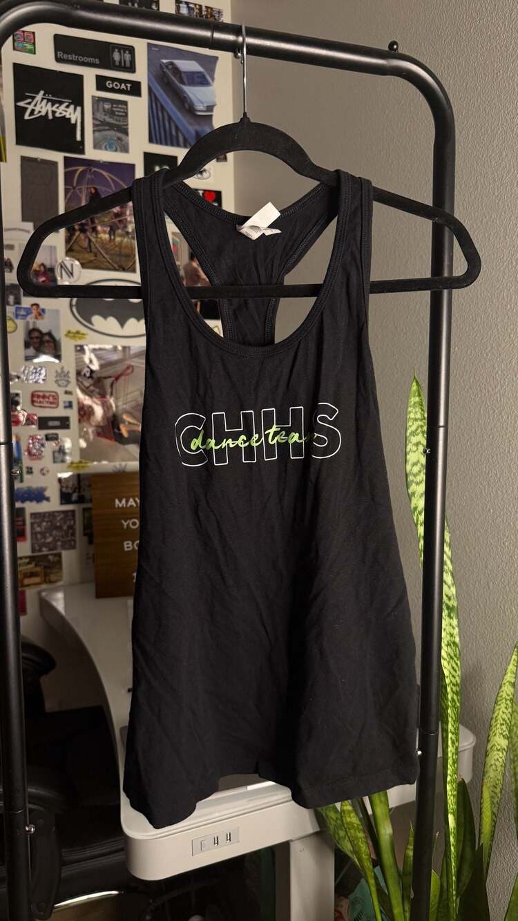 BELLA+CANVAS CHHS Dance Team Black Racerback Tank Top Size S